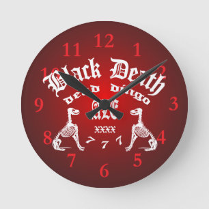 Black Death 777 - Dead Dingo Ale Round Clock