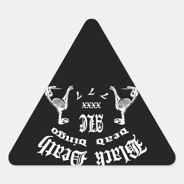 Black Death 777 -  Dead Dingo Ale Triangle Sticker (Front)