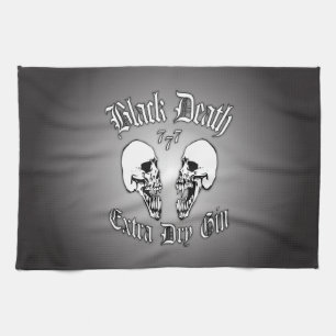 Black Death 777 - Extra Dry Gin Tea Towel