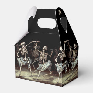 Black Death Dancing Skeletons Halloween Favour Box