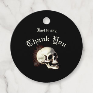 Black Death Dancing Skeletons Halloween Favour Tags