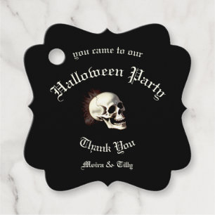 Black Death Dancing Skeletons Halloween Favour Tags