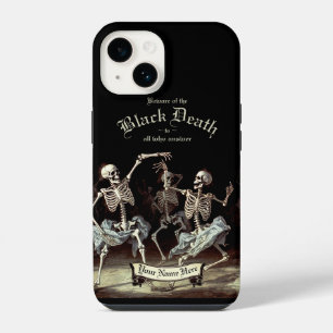 Black Death Dancing Skeletons Halloween iPhone 14 Case