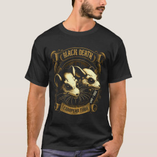 Black Death European Tour History Goth  T-Shirt
