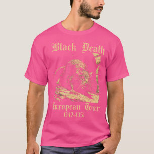 Black Death European Tour Retro Plagues Doctor Art T-Shirt