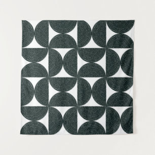 Black decorative abstract seamless pattern in the  tapestry