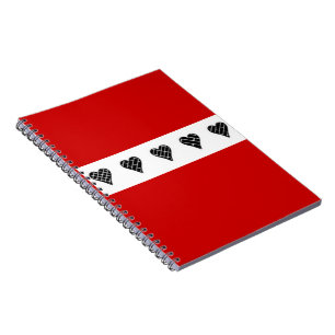 Black Decorative Hearts Notebook