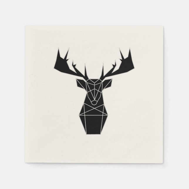Black deer napkins (Front)