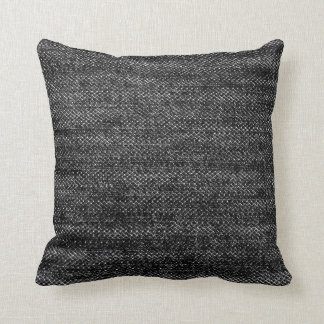 Black denim pillow