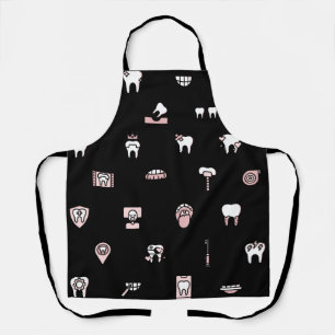 Black Dentist dental clinic dent care Apron
