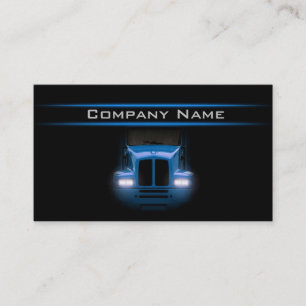 Black Design Blue Truck Front Brighter Layout Business Card