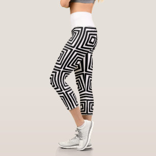 Black Design  Capri Leggings