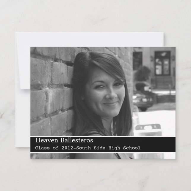 Black Design Graduation Invitations (Front)