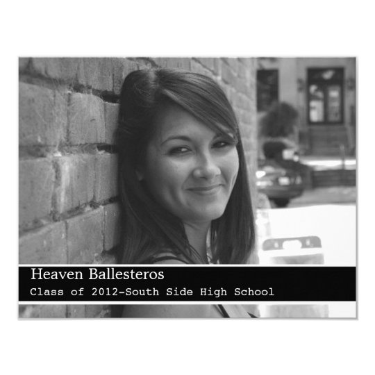 Black Design Graduation Invitations