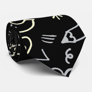 Black Design Tie