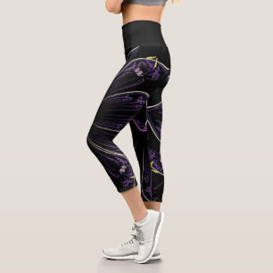 Black Design   Zazzle_Growshop. Capri Leggings