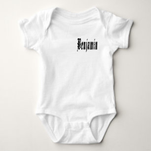 Black Designed Benjamin Name, Baby Bodysuit