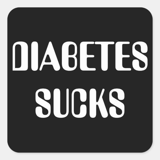 Black diabetes sticker (Front)