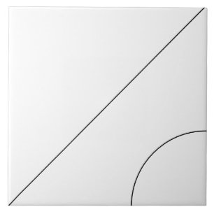 Black Diagonal Line On White Ceramic Tile