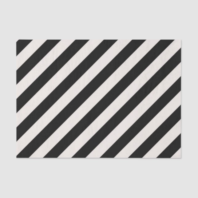 BLACK DIAGONAL STRIPE STRONG GRAPHIC Tissue Paper (Front)