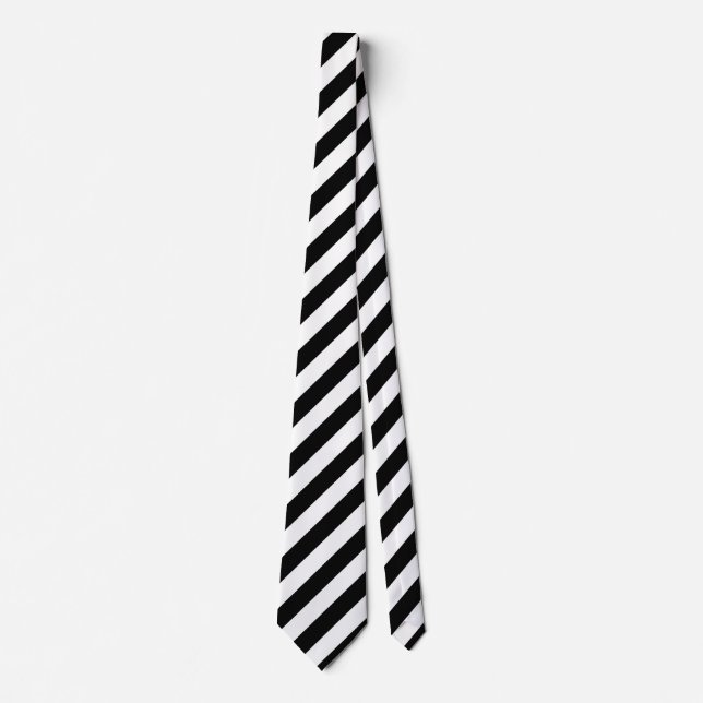 Black Diagonal Stripes Tie (Front)