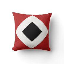Black Diamond, Bold White Border on Red