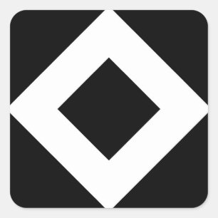 Black Diamond, Bold White Border Square Sticker