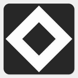 Black Diamond, Bold White Border Square Sticker