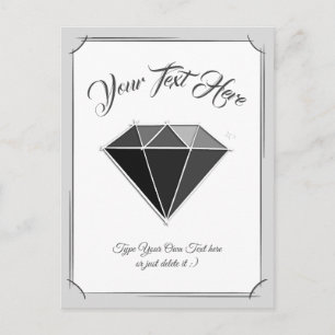 Black Diamond Gemstone Jewellery. Postcard