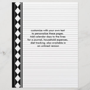black diamond lined pages