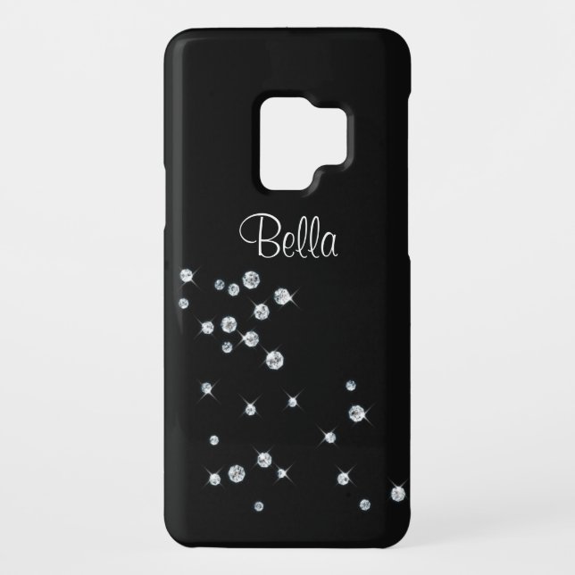 Black Diamond Monogrammed Case-Mate Samsung Galaxy Case (Back)