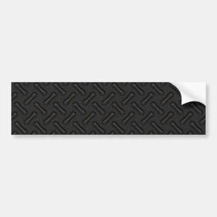 Black Diamond Plate Patterned Bumper Sticker
