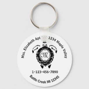 Black Diamond Sea Turtle Lost Bag Contact Info Key Ring