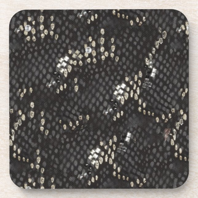 Black Diamond Snake Skin Coaster (Front)