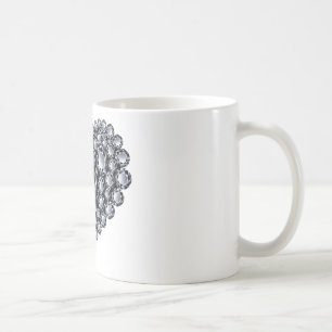 Black Diamonds Heart Gems Coffee Mug