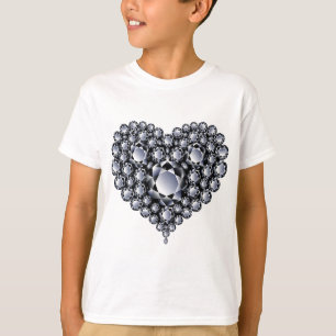 Black Diamonds Heart Gems T-Shirt