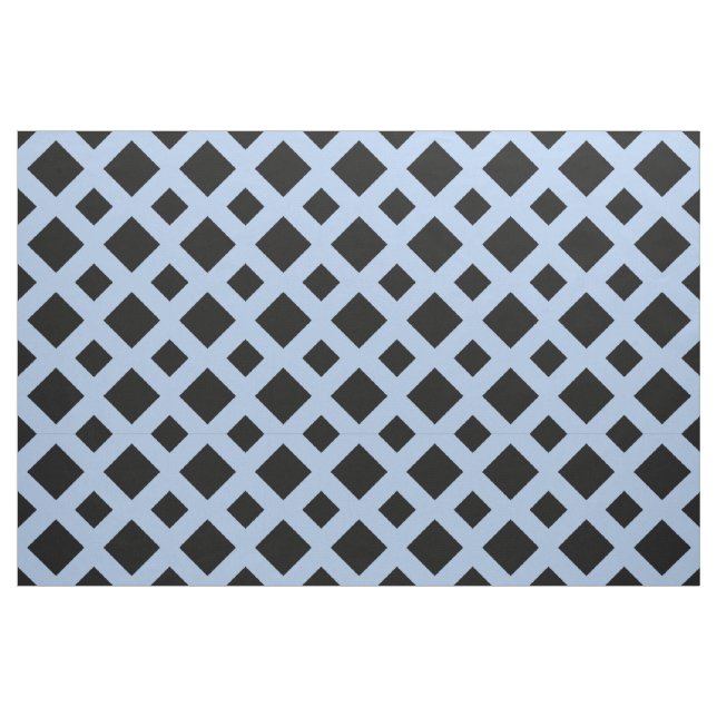 Black Diamonds on Light Blue Geometric Fabric (Fat Quarter)