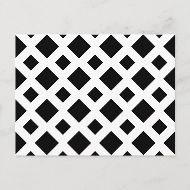Black Diamonds on White Postcard (Front)