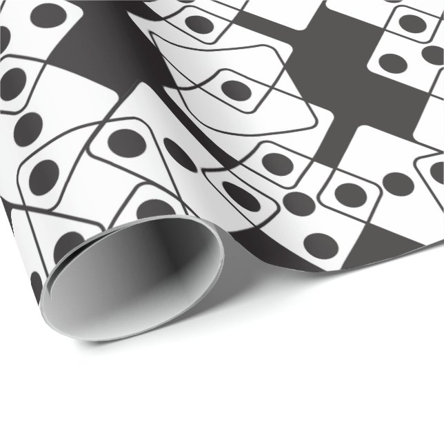 Black Dice Wrapping Paper (Roll Corner)