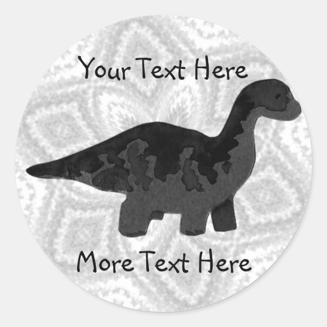 Black Dinosaur Stickers (Front)