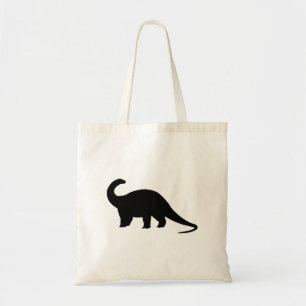 Black Dinosaur Tote Bag