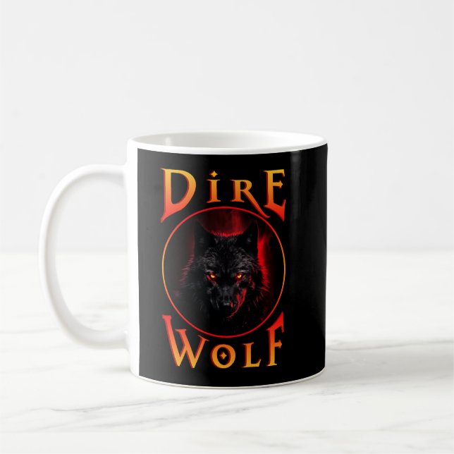 Black Dire wolf reunion Coffee Mug (Left)