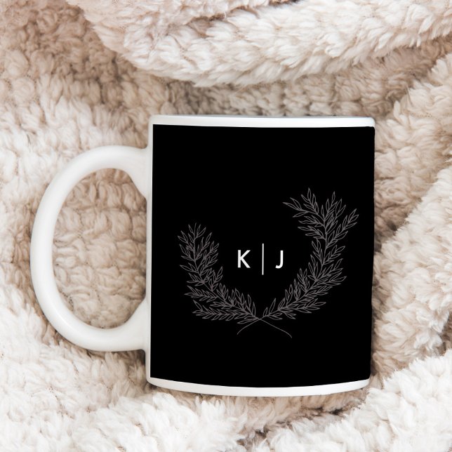 Black Distinguished Monogram Coffee Mug (Creator Uploaded)