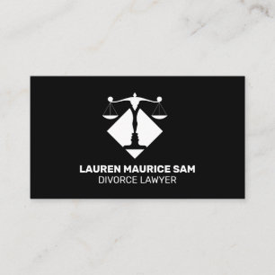 Black Divorce Lawyer Clean & Minimalist Business Card