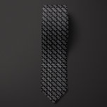 Black DNA Double Helix Pattern  Tie<br><div class="desc">Elegant "striped" pattern of DNA Double Helices make this necktie a unique fashion accessory for anyone,  but especially those fascinated with the science of genetics. Be sure to check out the matching socks featuring the same pattern.</div>