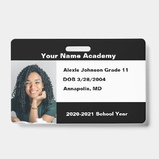 Black Do It Yourself Custom Homeschool Badge ID Badge