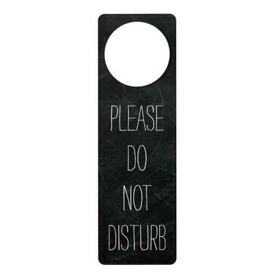 Black Do Not Disturb Door Hanger Sign | Zazzle.co.uk