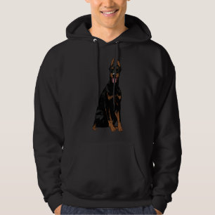 Black Doberman  180 Hoodie