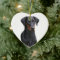 Black Dobermann Pinscher natural ears ornament