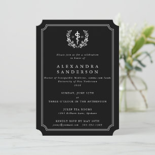 Black Doctor of Osteopathic Medicine Graduation Invitation